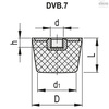 Elesa Threaded hole, DVB.7-38-35-SST-M10-55 DVB.7